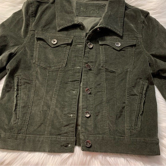 be-girl green corduroy classic fit fashion jacket size xl juniors - Picture 5 of 15